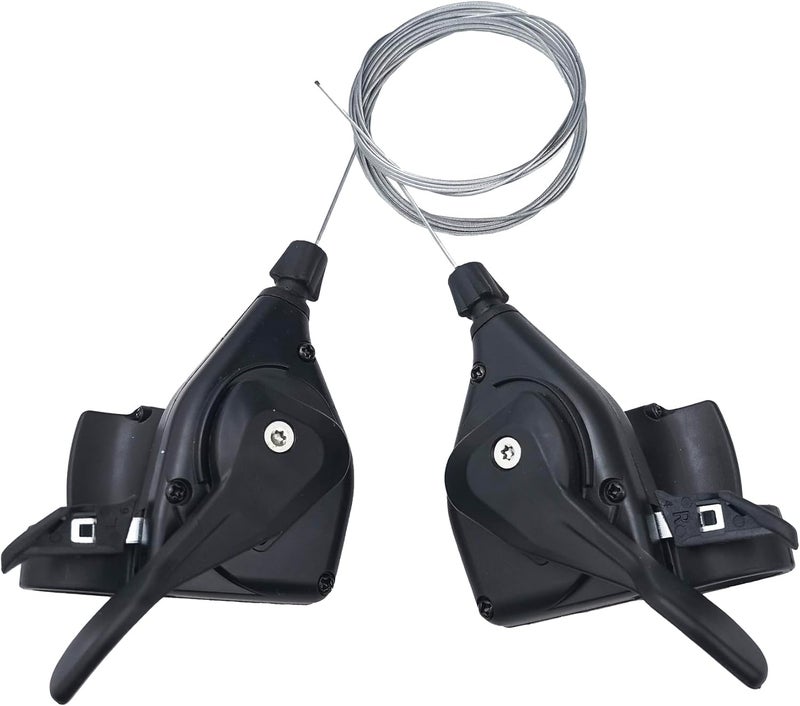 THALOUS Bicycle Gear Shift Lever 3x7 3x8 3 7 21 24 Speed Thumb Shifter with Gear Indicator Left Right for MTB Moutain Road Bike Tricycle - Image 5